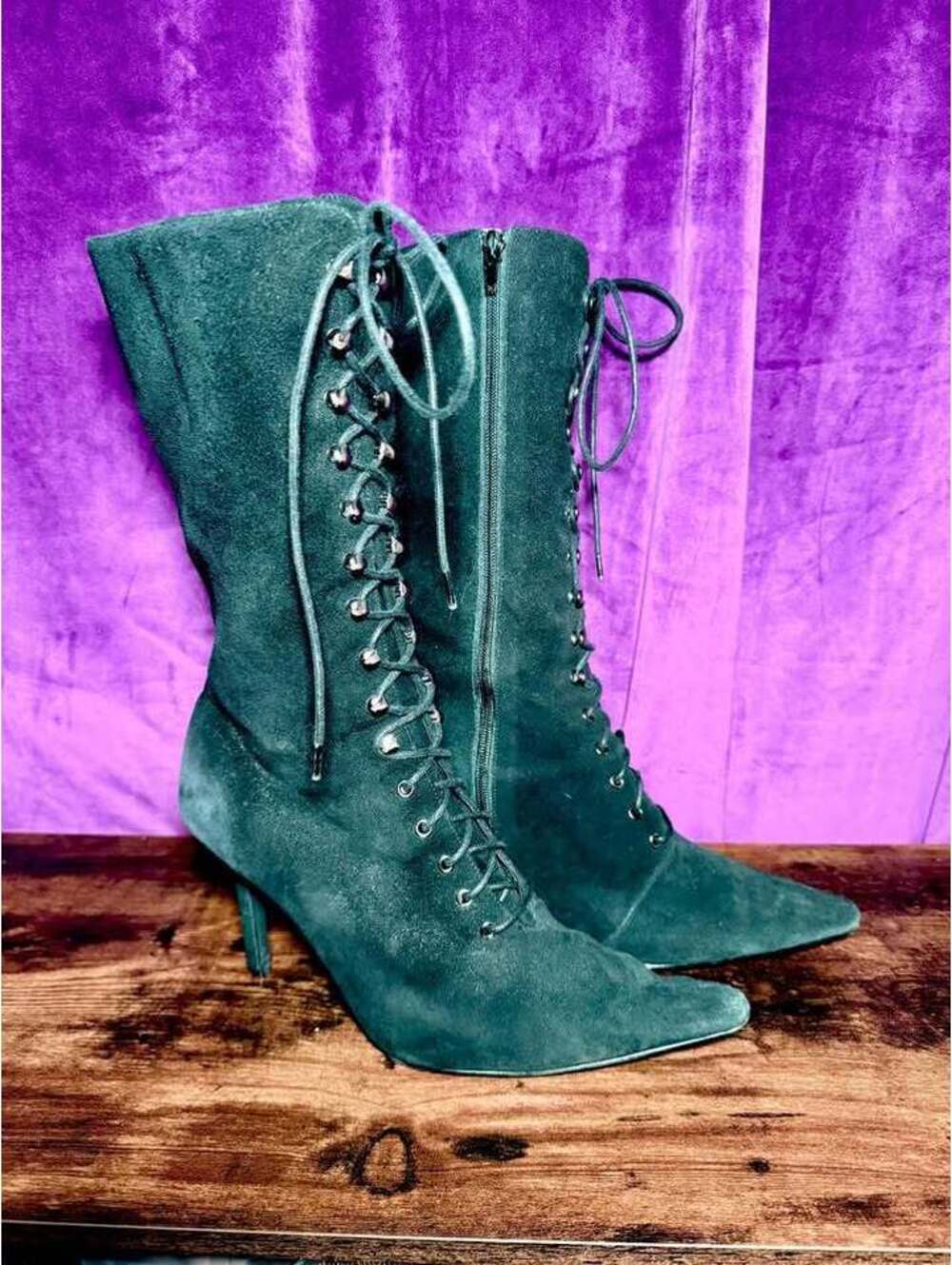 90's Vintage Suede Boots Sz 10 $100